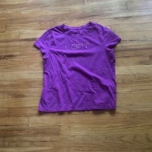 Ann Taylor Loft Sparkle Short Sleeve T Shirt